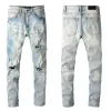 miri jeans herr designerjeans högkvalitativa mode herrjeans cool stil lyxig designer jeansbyxa distressed ripped biker svart blå jean slim fit r6l3#