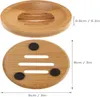 Mini Saboneteira Redonda Proteção Ambiental Criativa Suporte de Sabonete de Bambu Natural Secagem Acessórios de Banheiro JL1508