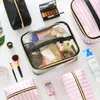 Toilettenartikel-Sets, Reisetasche, PVC, transparent, Kosmetikset, rosa, Make-up-Organizer, Make-up-Etui, Kosmetikerin, Vanity, Necessaire, Reise 230711