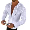 Fritidsskjortor för män sommar Slim Fit Långärmad T-shirt för män