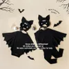 Autumn Children's Set Halloween Bat Modeling Set In Children's Long-sleeved Three-piece Set