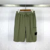 Homens Shorts Calça Clássica Sólida Preto Lateral Marcador Bolso Curto Estilo Italiano Lavado Ferramental Stones Island 3 Zl597w4y