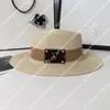Chapéu de balde de grife moda feminina chapéu de palha de marca de luxo chapéus de aba larga casual verão chapéu de sol adulto boné de palha liso