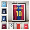 Voetbal Basketbal Jersey Naam Aangepaste Posters Canvas Schilderij Sport Wall Art Foto's Voor Jongenskamer Gepersonaliseerd met elke naam Verjaardagscadeaus voor vriend w06