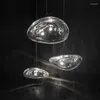 Hanglampen Postmoderne glazen kroonluchter Licht Luxe lamp Indoor Led-decoratie voor appartement El Exhibition Villa Restaurant
