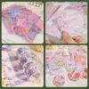 Kids' Toy Stickers ZK30 Retro Decorative Handbook Material Paper Book Vintage Rose Letter Flowers Papers Journal Dairy Craft Making birthday gift 230711