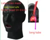 Sex Toys For Couples 3D latex human hood mask closed eyes fetish hood with red mouth sheath tongue nose tube 230710