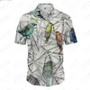 Chemises décontractées pour hommes 2023 motif de cercle impression vente chemise hawaïenne Simple à manches courtes rue ample surdimensionné respirant