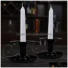 Porta di candele Taffi a cono supporto in ferro retrò Candlestick Stand Candlelight per feste Christmas Home Decoration XBJK2301 Drop Dhdic
