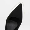 Kobiety czółenka gorąca sprzedaż czarne buty na wysokim obcasie buty sandały lato 2022 nowa impreza Sexy grube muły buty kapcie damskie ślubne Zapatos L230704