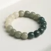 Pulsera de raíz de Bodhi Natural avanzada Strand, flor flotante gris ahumado, juego Cultural, cuentas de Buda y lanzamiento alto