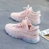 Dam Casual Sportskor Rosa Vit Svart Löparsneakers Andas Jelly Sole Sneakers för kvinna storlek 36-41