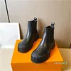2023 Estilista Ruby Bota Baixa Ankle Boot Feminina Laureate Platform Desert Leather Winter Martin Shoes Trim Zipper Sola de Borracha Tênis