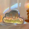 Novelty Items DIY Cloud Tulip LED Night Light Girl Bedroom Ornaments Creative P oMirror Table Lamps Bedside Handmade Birthday Gifts 230710