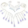 Chains 35g 925 SOLID STERLING SILVER NECKLACE CHAIN Changing Color Alexandrite Topaz Tanzanite Rich Blue Aquamarine White CZ Daily Wear