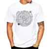 Herr T-shirts Högupplöst Magic Array Tee Shirt Homme Vit Casual MÄN Plus Size T-shirts HD Circle Tshirts