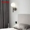 Wall Lamps TEMOU Contemporary Classic Brass Lamp LED Simply Creative Sconce Lighting For Home Bed Room Decor