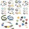 Charms 20Mm Cuore Natural Lava Rock Stone Beads Fai da te Olio essenziale Diffusore Pendenti Gioielli Collana Orecchini Fare Drop Delivery F Dhlkj