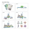 Brinquedos de inteligência CubicFun 3D Puzzle Bavaria Cityline Building Model Kits Neuschwanstein Castle Town Hall Linderhof Jigsaw for Adults Kids 230710