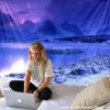 Tapisseries lacs dans la neige tapisseries jeter lune soleil tenture murale serviette de plage Art tapisseries dortoir décor à la maison R230710
