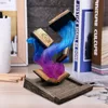 Other Toys Novelty Wizard Magic Dice Tower Moving Resin Big Book Statue Modern Sculpture Home Decor Crafts Ornaments Gifts 2023 230710