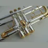 C key brass trumpet Bb B flat tritone trumpet high quality instrument with hard case, mouthpiece, cloth and gloves