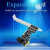 Datorkablar PCIe-expansionskort SA3001 2-portars SATA III 3.0 till PCI Express 1X-adapter med fäste