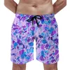 Мужские шорты пляжный аниме причинно -следственный ультра -фиолетовый