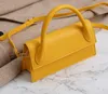 Borse da sera 2023 Summer Yellow Small Borsa a tracolla lunga da donna in pelle Fashion Top Handle Shoulder