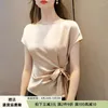Kadınlar Kılpas Kore Yaz Elbisesi Üst düzey Mizaç Şampanya Asetat Dantelli Kadın Bluz Kadın Tops