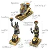 Oggetti decorativi Figurine Portacandele in resina Retro Antica dea egizia Sfinge Anubi Forma Candeliere Artigianato Ornamenti per la casa 230710