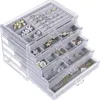 Smyckeskrin 5 lådor Multi Layer Akryl Organizer för flickor örhängen Display Transparent fodral Plast förvaringsbehållare 230710