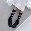 Women Socks 2000s Aesthetic Underwear Lace Floral See Through Summer Middle Length Tube