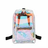 Ryggsäck Transparent holografiska ryggsäckar Koreansk stil liten för flickor Glänsande hologram axelväskor Mochilas Feminina