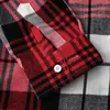 Heren Casual Shirts FASHION Heren Plaid Hooded Patchwork Lange mouw Camisa Masculina Button Up Shirt Man