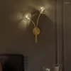 Lampade da parete Lampada in vetro nero con applique a led Decorazione camera da letto esagonale Illuminazione impermeabile per la lettura del bagno
