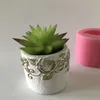Backformen 3D Blumentopf Zement Pflanzer Vase Silikonformen Fondant Kuchen Dekoration Zubehör Form