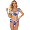 Falbala fission costume da bagno bikini sexy stampato