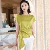 Frauen Blusen 2023 Kurzarm High-End-Shirt Frauen Sommer Chiffon Temperament Casual Formale Büro Damen Arbeit Tops