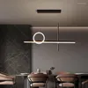 Żyrandole luksusowe nowoczesne restaurację żyrandol złoty czarny bar stołowy lampa stołowa Nordic Creative Minimalist LED Designer