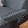 Fundas para sillas, funda para juegos de Jacquard, funda elástica lavable de forro polar para asiento de oficina, funda antideslizante para sillones a cuadros para decoración del hogar 230711