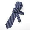 Papillon Linbaiway Business Classic Cravatta in poliestere per uomo Camicie da uomo Cravatte da festa Collo rosso a righe da uomo