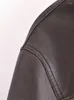 Giacche da donna Moda donna Bottoni in metallo Giacca corta in similpelle Cappotto Tasche con patta a maniche lunghe vintage Capispalla femminile Top