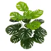 Faux Floral Greenery Artificial Turtle Back Leaf High Grade Simulation Of Fake Flowers 18 Fork Creative Plant Wall Potted 230711