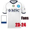 23 24 SSC Napoli Soccer Jerseys Maglia Neapel 2023 2024 Zielinski Anguissa Olivera Kvaratskhelia fotbollsskjorta Osimhen Lozano Maillots de Foot Men barn kit tredje