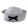 Bérets Mode Marine Chapeau De Marin Délicat Filles Femme Casual Uniforme Roll-Up Brim Dames Pour Carnavals Fête D'été