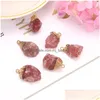 Charmes Cristal Naturel Irregar Pierre Brute Pendentifs Rose Quartz Améthyste Pendentif Pour Collier Bijoux Drop Delivery Résultats Componen Dhq2J