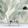 Moderne Botanique Vert Feuille De Palmier Inky Tropical 3D Papier Peint Mural Pour Couloir Bureau À Domicile Palmetto Papier Peint Po Décor