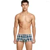 Mannen Nachtkleding Merk SEOBEAN Katoen Korte Cortos Hombres Heren Pyjama Shorts Trainingspak Plaid U Bag Casual Trunks Pyjama