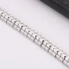 Link Bracelets Simple Stainless Steel Men's Bracelet Silver Color V Section Woven Mesh Chain Fashion Domineer Male Jewelry